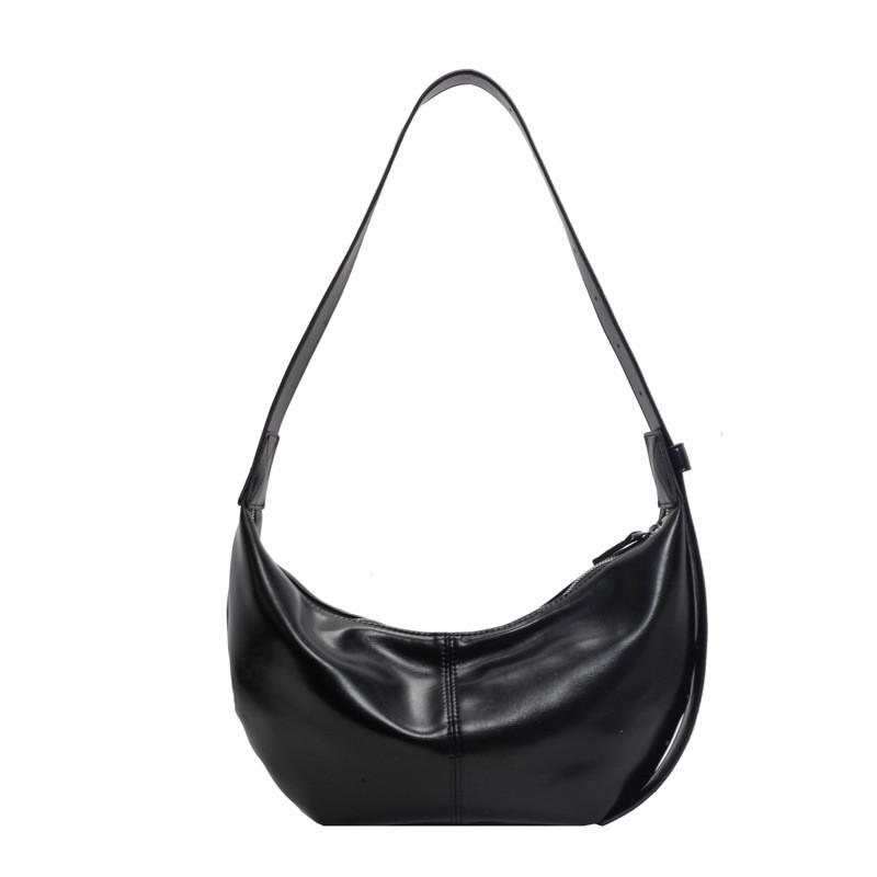 Ielgy Retro Large Capacity Tote Bag Fashion Niche Casual Pleated Commuter Dumpling Bag