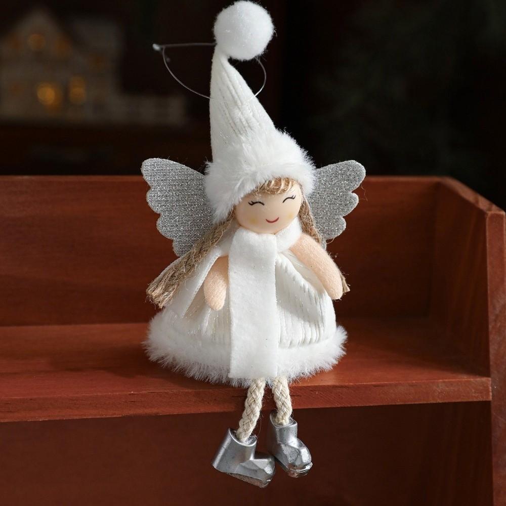 Cute Angel Girl Doll Ornaments Fabric Animal Pendants Christmas Gift Doll Decorations Christmas Tree Hanging Ornaments
