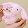 Romantic Bear Wear Rose Doll with Floral Blanket Holding Flowers Bear Doll  Wedding Gift