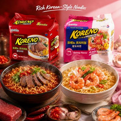 PALDO Sopa de Fideos Paquete Múltiple 100g*5, 2 sabores | Sabor a Sopa Intenso, Textura de Fideo Elástica, Comida Instantánea Conveniente