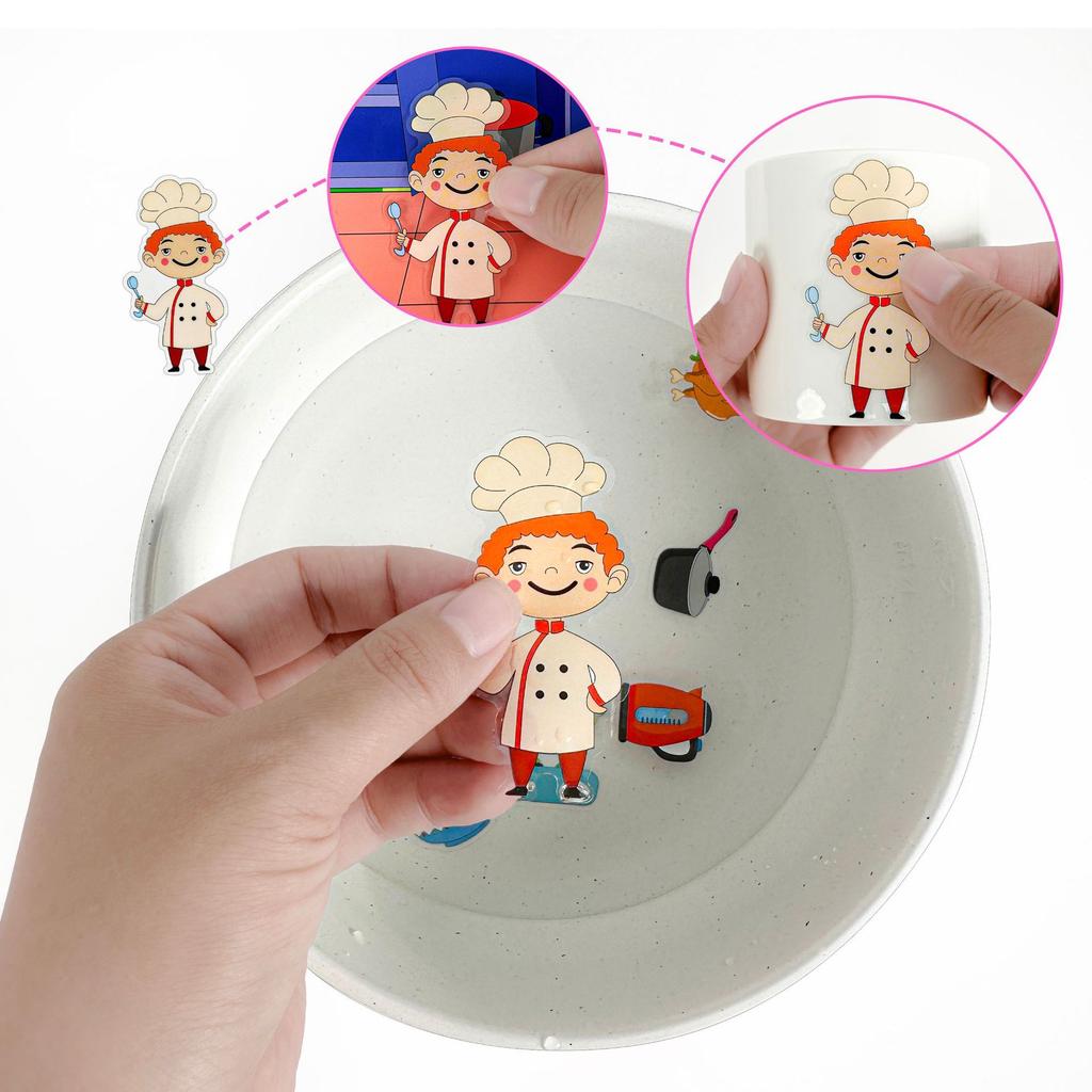 Reusable Sticking Stickers for Children's Campus Life Scenes Early Education Sticker Games Books Learning Cognition Toys For Kid