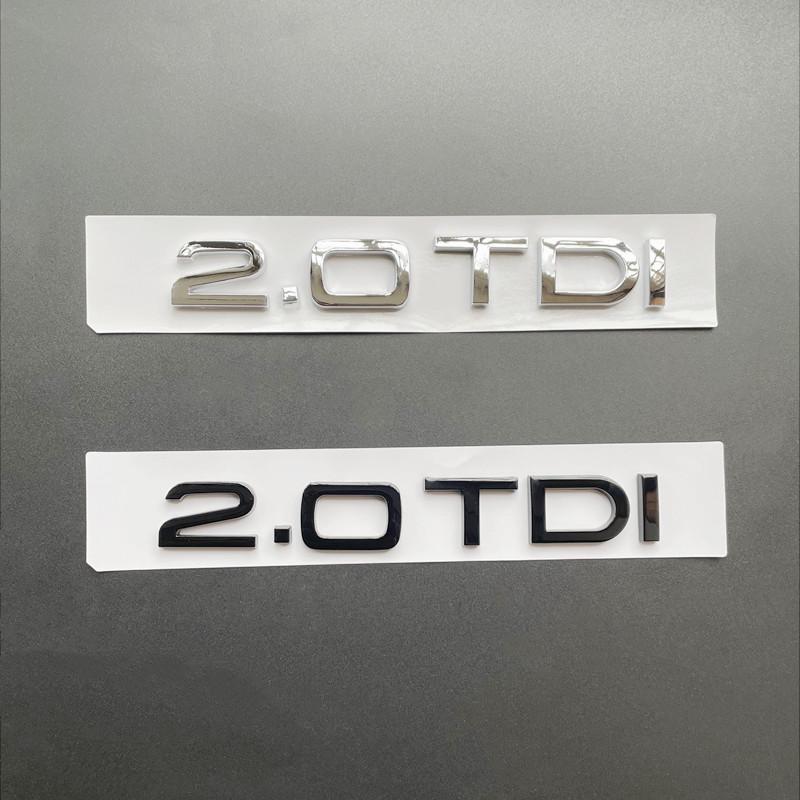 3D ABS Chrome Black 2.0 TDI 3.0 TDI Letters Rear Boot Trunk Logo Badge Emblem Sticker Decal For Audi A3 A4 A5 A6 Q3 Q5 Q7 S7