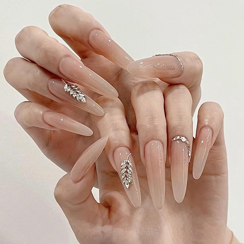 Verlaufende Bernstein-Goldfolie Abnehmbare Nagelsticker - Herbst/Winter-Kollektion