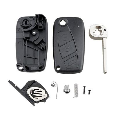 Étui à clé télécommande à lame noire SIP22, coque Fob pour Fiat Ducato Idea Punto Panda Stilo Bravo, 3 boutons