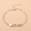 Stainless Steel Bracelet Classic Sweet Hollow Peach Heart Bracelet Female Fashion Simple Bracelet Jewelry Party Gifts