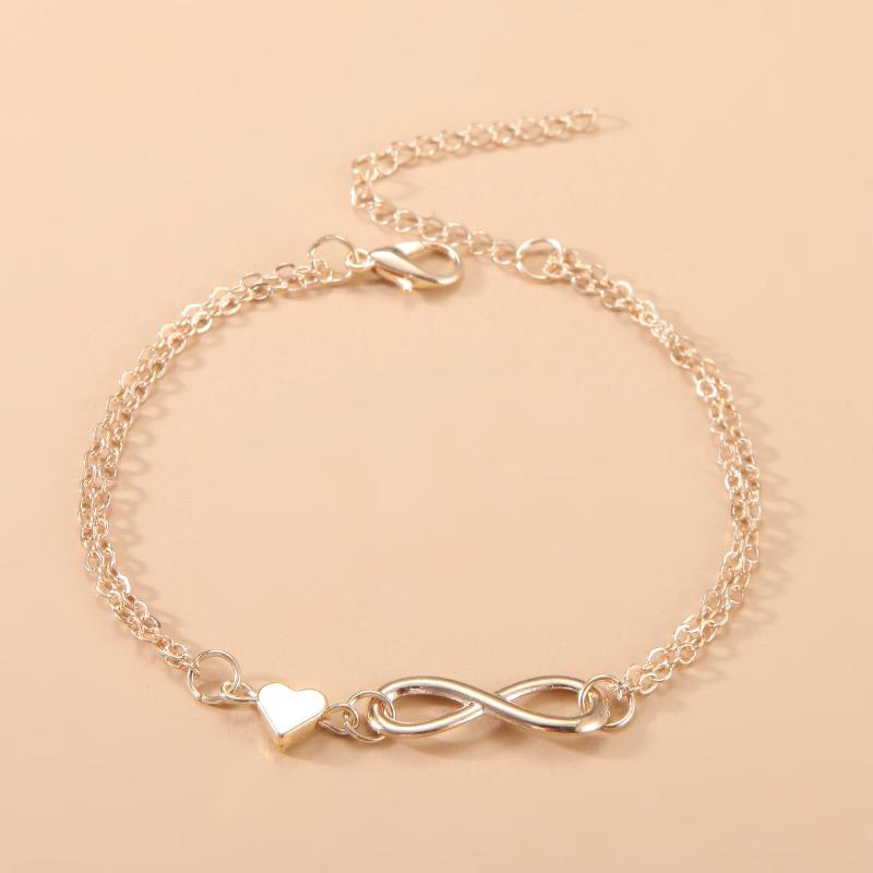 Stainless Steel Bracelet Classic Sweet Hollow Peach Heart Bracelet Female Fashion Simple Bracelet Jewelry Party Gifts