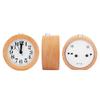 Beech Wooden Mute Silent Alarm Clock No Ticking for Home Office Desk Bedroom with LED Night