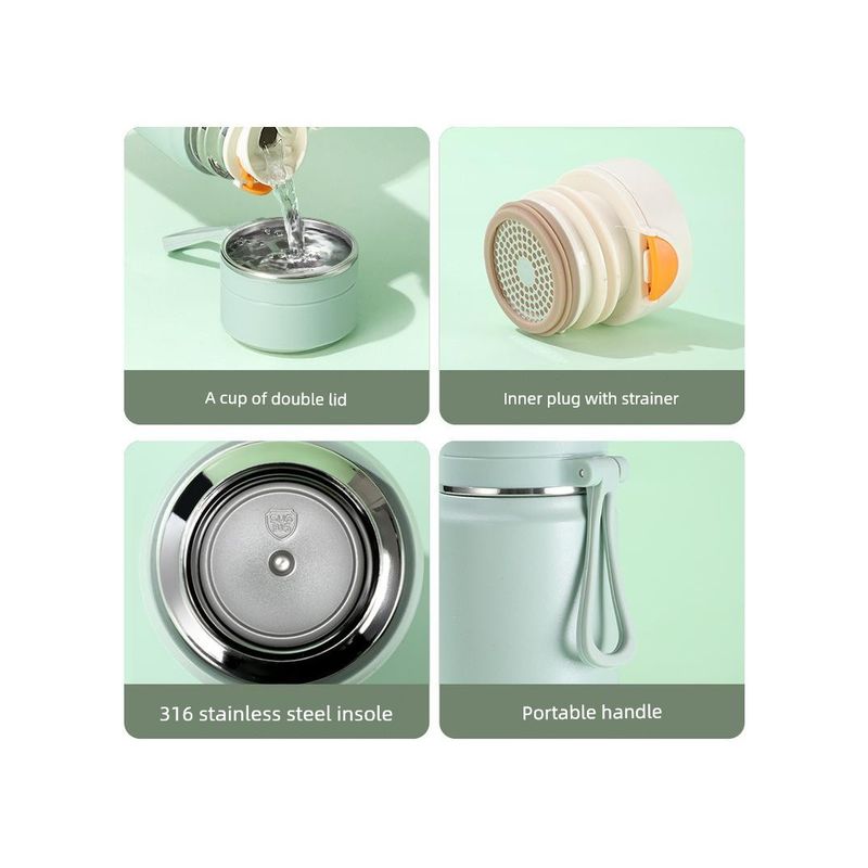 Tea water separation thermos cup 316 food grade large capacity thermos cup portable stainless steel large diameter thermal insulation Cup