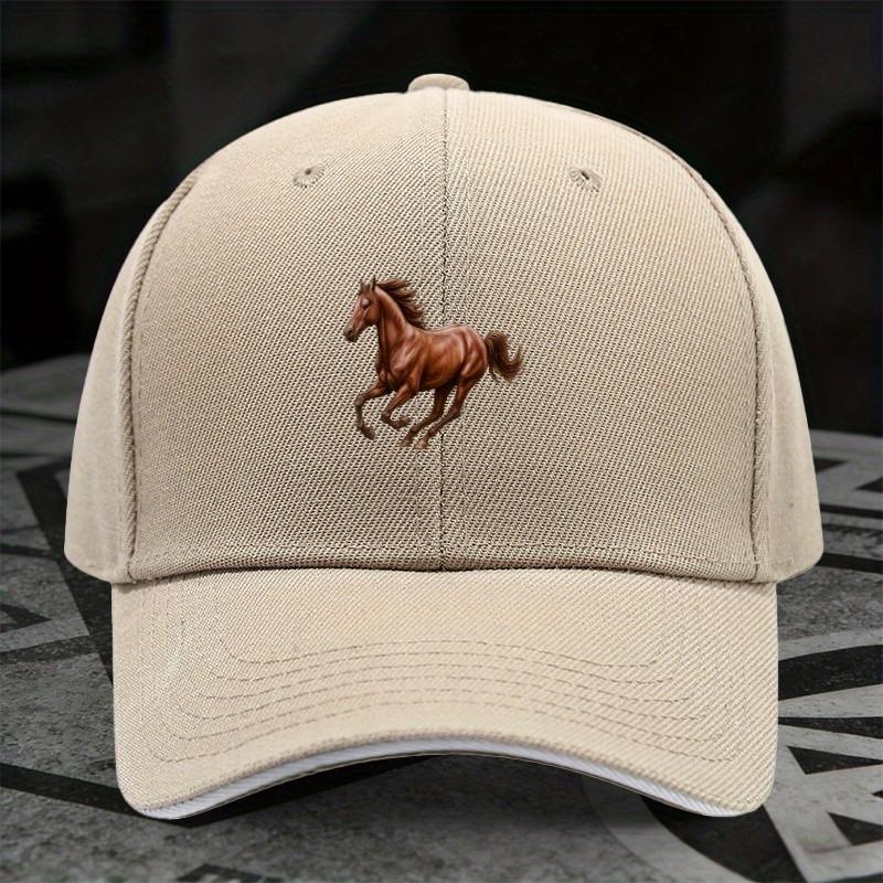 Berretto da Baseball Cavallo al Galoppo Unisex Poliestere Casual Regolabile Cappello Sportivo da Esterno