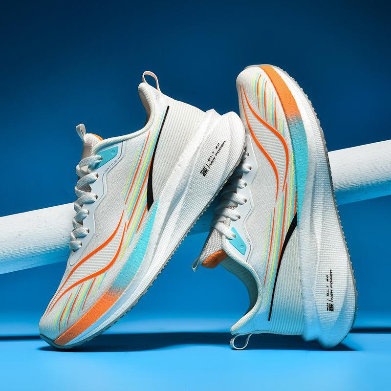 Carbon Board Sports Casual Shoes Men's Shoes Extra Large Size Running Shoes Casual Breathable Men's Sports Shoes Popcorn