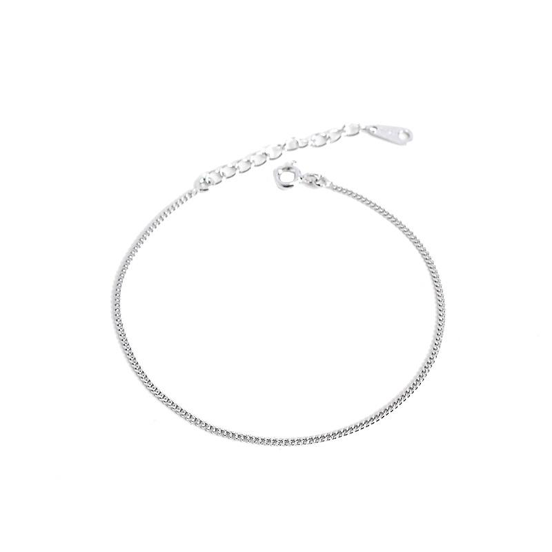 925 Sterling Silver Korean Version Simple Snake Bone Chain Bracelet Women Adjustable Trend Wild Fashion Jewelry Accessories