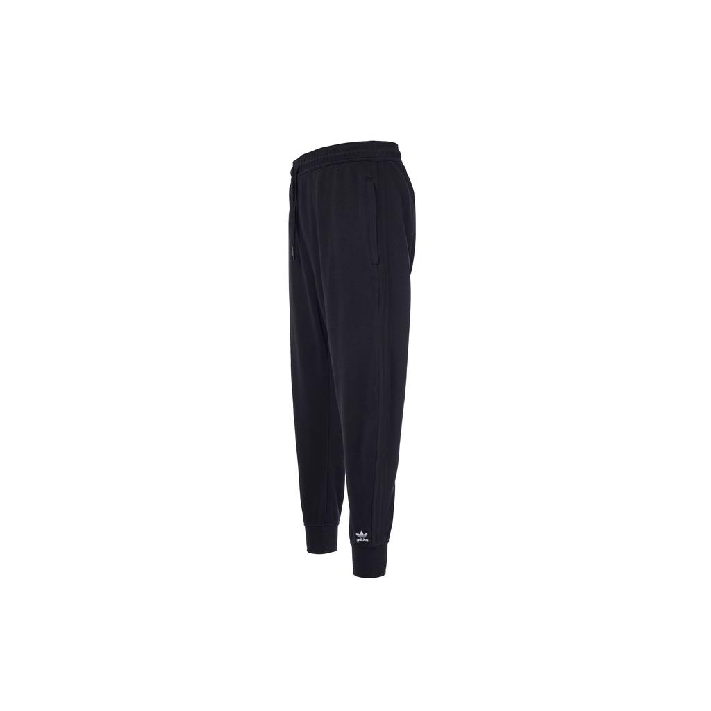 adidas Pantalones de chándal Originals Trefoil con puños con cordón y diseño de punto holgado Edición Otoño Pantalones de chándal para hombre Negro FM3698