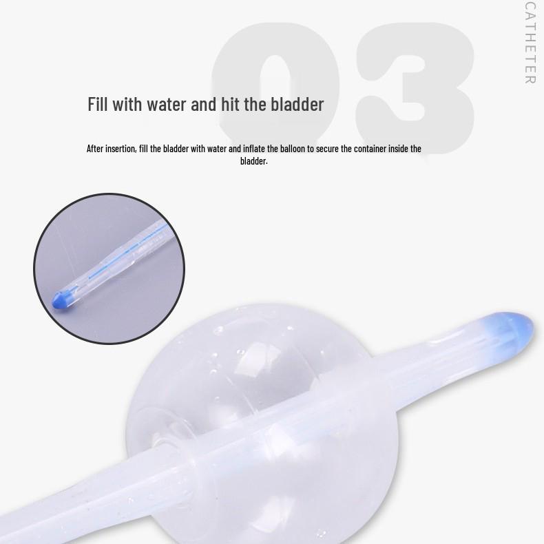 Shida Doppellumen-Silikon-Blasenkatheter-Set für ältere Männer & Frauen, Steril & Einweg