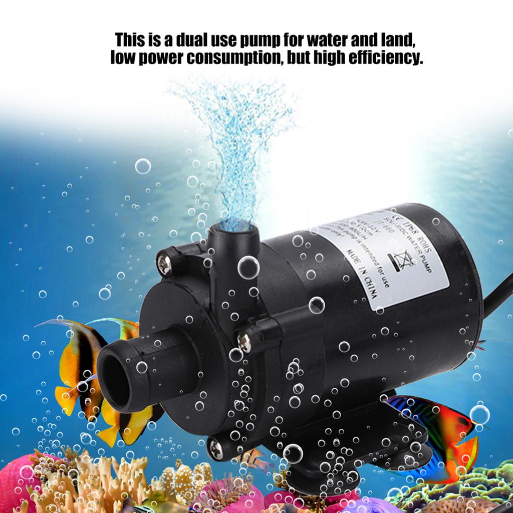 12V JT-660A Brushless Water Land Dual Use Fountain Pump Landscape for Pond