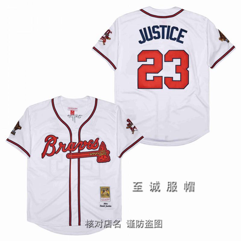 Mens Atlanta Braves Vintage Baseball Jersey 44 Hank Aaron Embroidered Retro MLB Fan Shirt Cotton Blend