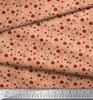 Soimoi Purple Japan Crepe Satin Fabric Flower Artistic Decor Fabric Printed Metre 42 Inch