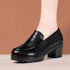6cm Taglia Piccola 32-43 Stile Britannico Mocassini in Pelle Morbida Scarpe con Tacco Medio a Blocco 2026 Autunno Piattaforma per Ufficio Mamma
