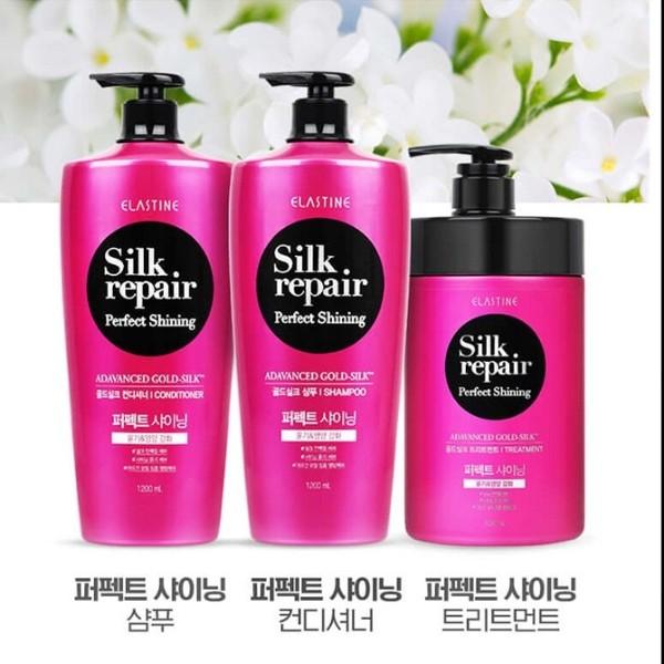 ELASTINE Silk Repair Signature Shampoo/Enxaguante 550ml Escolha 1