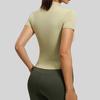 Summer New High Elastic Yoga Clothing Women Jacket Tight Running Naked Fitness Sports Top Short Sleeved Female