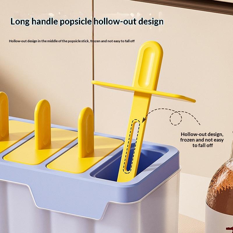 Popsicle/Sorbet Mold Food Grade Household Popsicle Making Ice Box Abrasive Tools With Lid Homemade Ice Cream Artifact