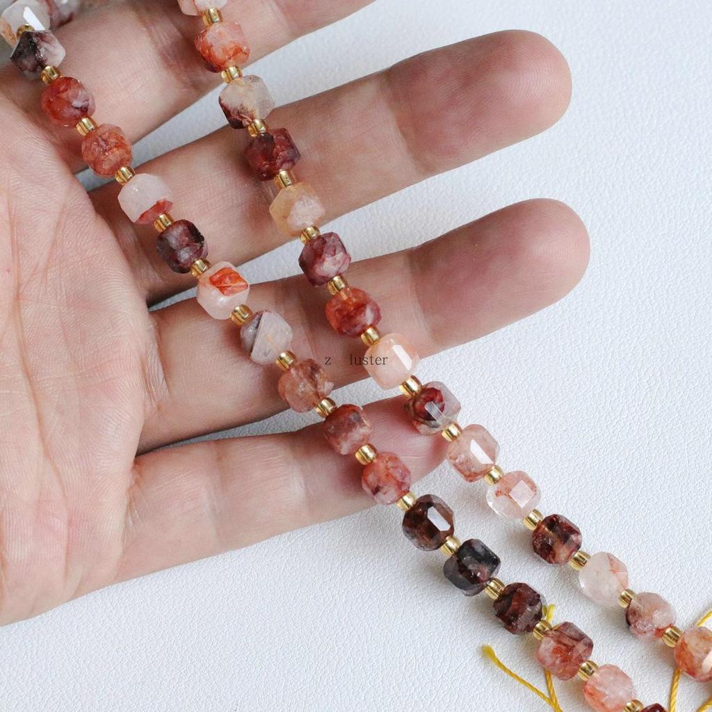6mm Faceted Natural Crystal Gemstone Beads for DIY Jewelry & Hair Accessories