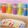 Wooden Montessori Toddler Toy With Expression Figures For Early Learning And Fine Motor Skills
