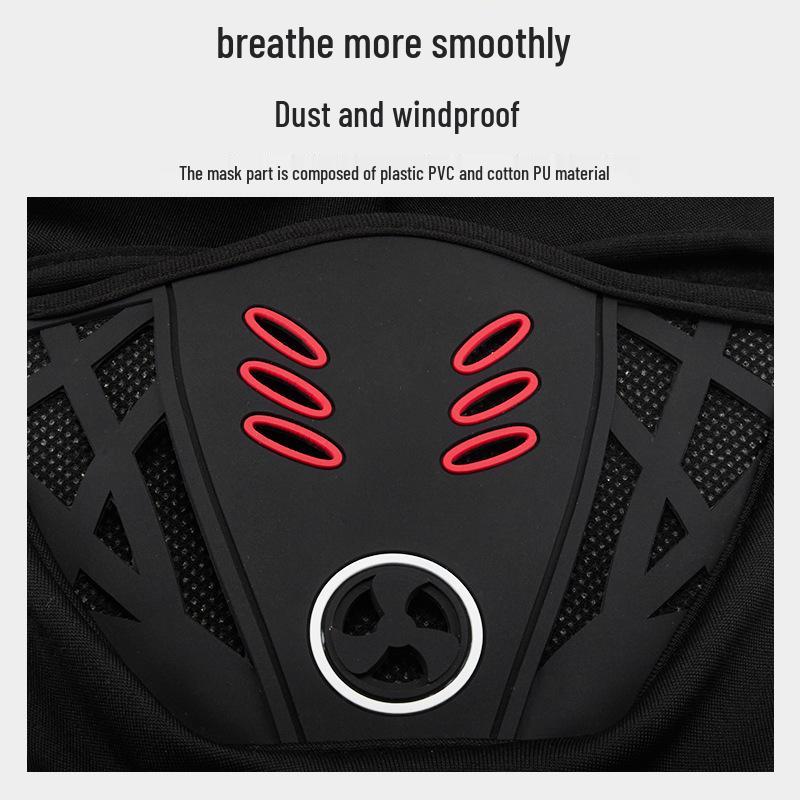 Men's Winter Fleece-Lined Face Mask: Windproof Full Face Helmet Liner for Cycling, Motorcycling, and Skiing.