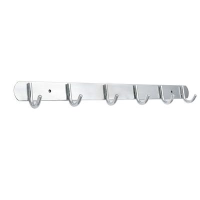 Space Aluminum Hooks Bar 3/4/5/6/7 Hooks Hat Clothes Robe Holder Rack Wall Mounted Bathroom Kitchen Hanger