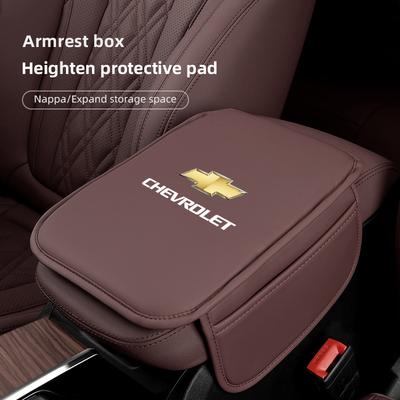 For Spark Captiva Cruze Tracker Leather Car Armrest Box Pad Central Arm Rest Storage Pocket Protective Cover