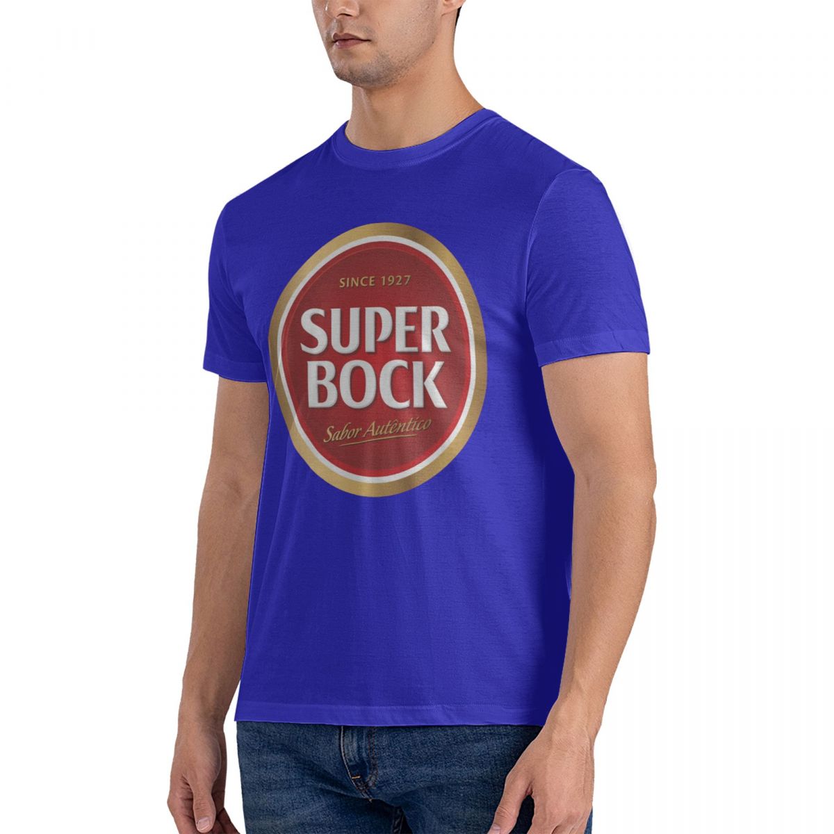 

Men s casual fashion T-shirt round neck cool man s Super Bock beer Portugal Fashion Printed men s T-Shirt Short Sleeve XL