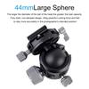 XILETU 44mm Ball Head for Low Center of Panoramic Aluminum Alloy QR Plate Maximum Load Capacity for and Cameras Tripods, Gravity, 360° View,