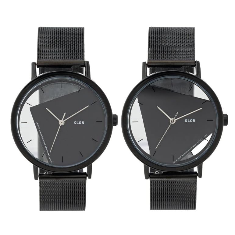 

klon Pair Watch Skeleton Clear Replacement Strap Simple KLON INVISIBLE UNIVERSAL SHAPES BLACK EDITION 38 мм для чоловіків і жінок (прямокутник × трикутник)