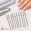 10PCS Drop Shape Nail Milling Cutters Fine Grit Diamond Nail Drill Bit Set for Nail Prep Shaping Cuticle Cleaning Nail File Bit Sets Universal 2.35mm