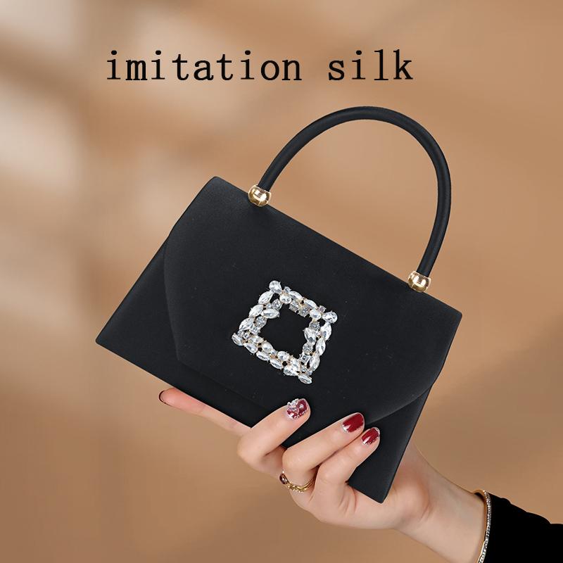 

Elegant Fashion Shiny Corduroy Dinner Bag Lady s Wedding Handbag for Party and Dance Crossbody Bags Women Red Top-handle Bags