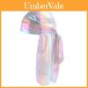 Bandana turban unisexe à paillettes arc-en-ciel, style laser, ajustable.