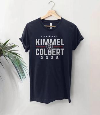 HOT NEW Kimmel Colbert 2028 Shirt Jimmy Kimmel and Stephen Colbert for President Unisex T-Shirt