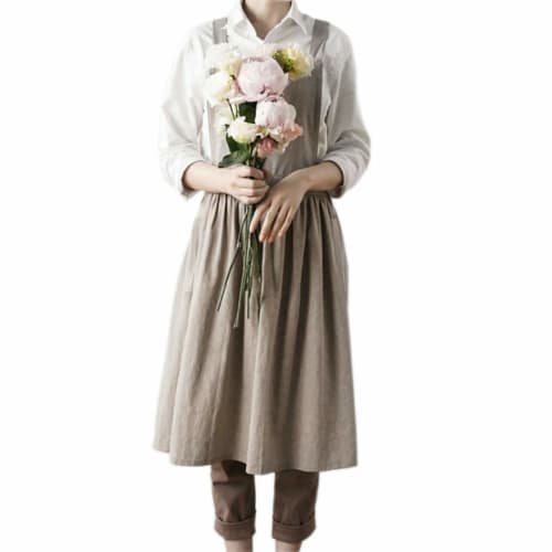 Stylish Apron: A Cute Apron Perfect for Quick Trips. Made from Natural Cotton Linen, It Features a Pocket for a Hidden Butt. Available In 6 Colors.