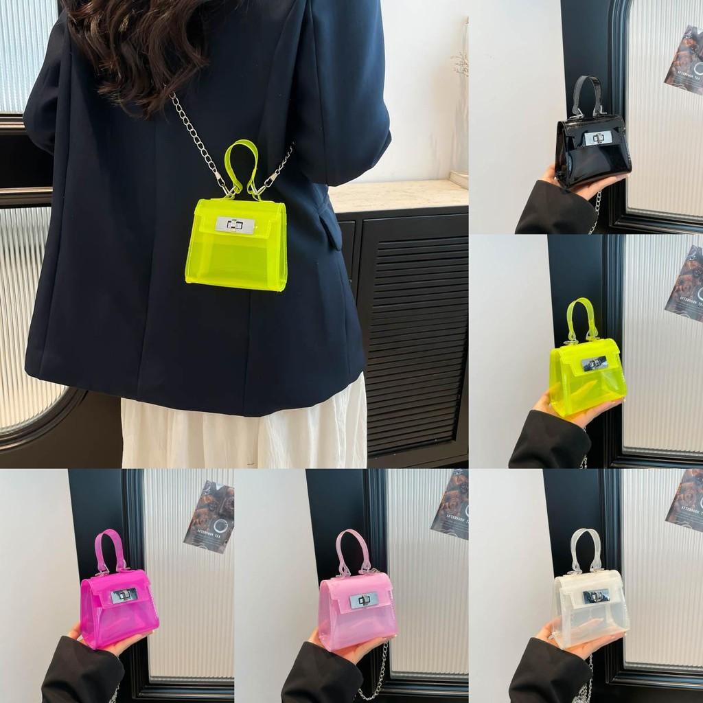 Solid Single Color Shoulder Crossbody Square Jelly Bags Women Fashion Gifts