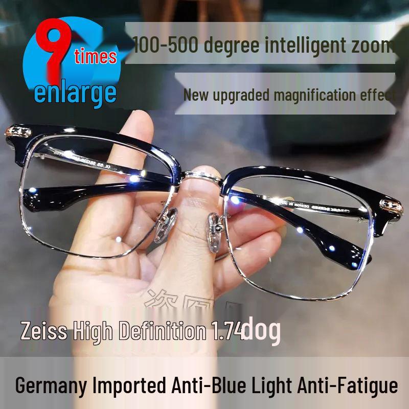 Intelligente Anti-Blaulicht-Lesebrille mit Zoomfunktion - Automatische Dioptrieneinstellung für Damen & Herren