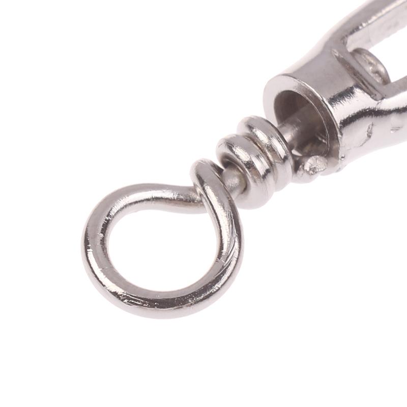 20Pcs Fishing Universal Swivel Heavy Duty Stainless Steel Swivels Saltwater Fishing Connector Terminal Tackle
