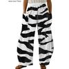 Zebra Kitty Wide Leg Pants Full Length Graphic Printed Gear Wheel Thin Hipster Fashion Summer Streetwear Trousers Women Clothing