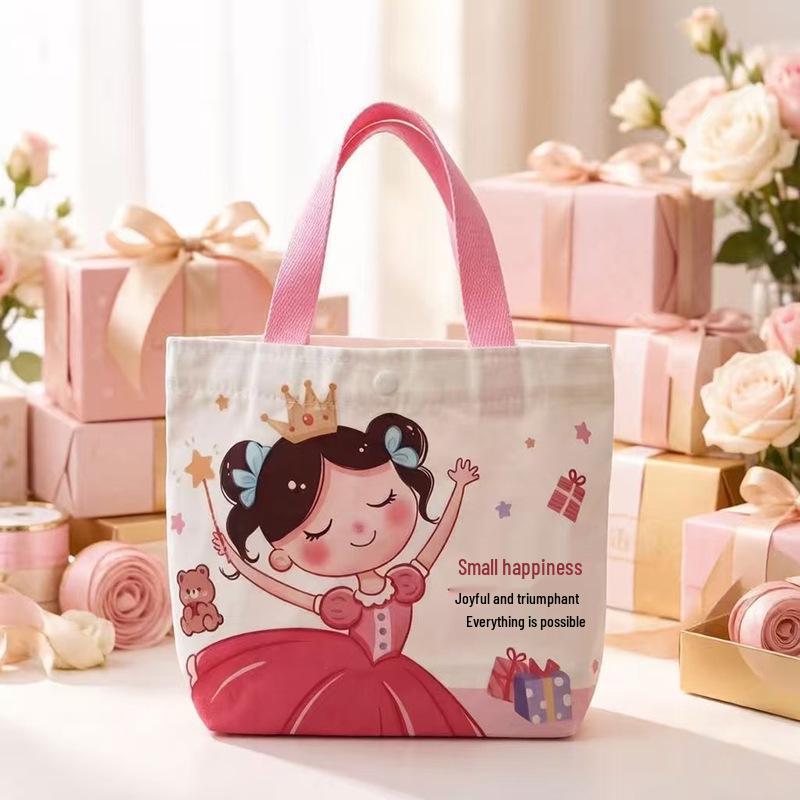 Cartoon Canvas Gift Bag for Birthdays, Festivals, Souvenirs, and Outings – Eco-friendly & Durable