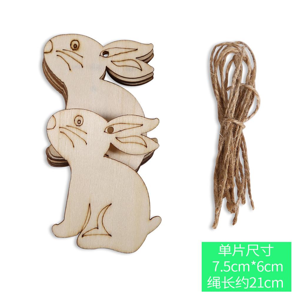 Colorful Wooden Easter Hangings Including Eggs Rabbits Chickens And Sunflowers