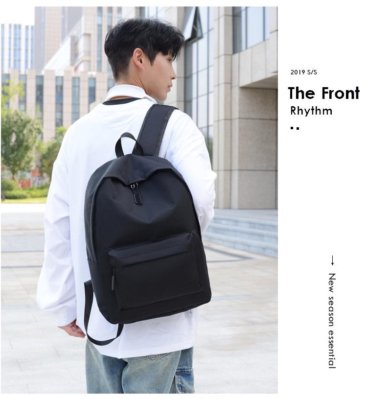Mochila Universitaria Estilo Japonés – Unisex, Diseño Simple, Bolsa de Viaje para Ordenador con Logo
