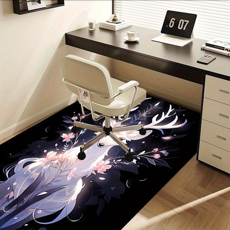 1pc. Magical Deer with Flowers Home Decorative Rug Office Desk Mat Outdoor Carpet Gift for Nature Lovers