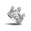 Zircon Crown Ring Women'S Temperament Index Finger Ring Electro/White Gold Jewelry