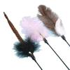 Ostrich Feather Cat Teaser Toy with Bell - Boredom Relief Handheld Rod