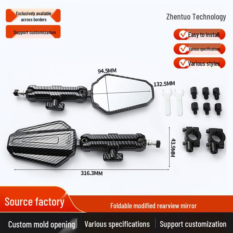 Foldable Rearview Mirrors for Kelon RX ADV Motorcycles and Electric Vehicles