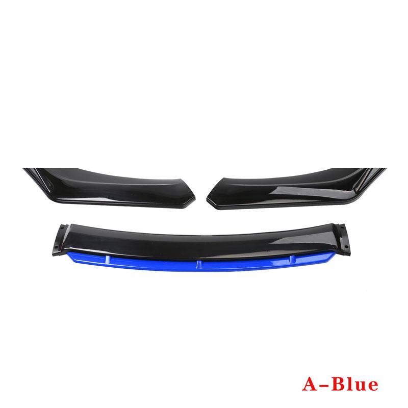 Universal Car Front Bumper Lip Body Kit Spoiler Splitter Diffuser  Red Black Blue Canard Splitter ABS Plastic Auto Modification