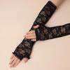 Summer Women's Sleeves Long Lace Sunscreen Driver's Half Finger UV Resistant Lace Sexy Evening Gloves
